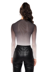 INDECISIVE OMBRE MESH BODYSUIT