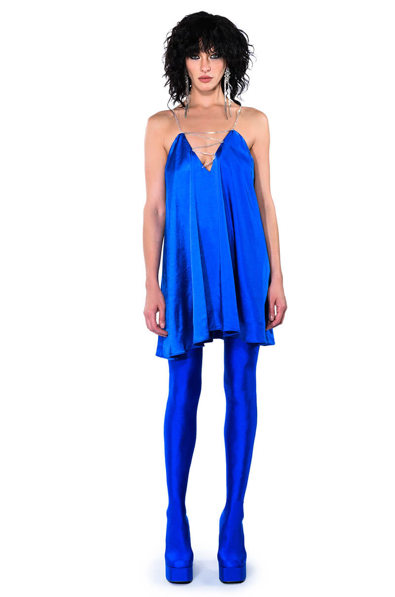 INEZ SLEEVELESS TRAPEZE MINI DRESS