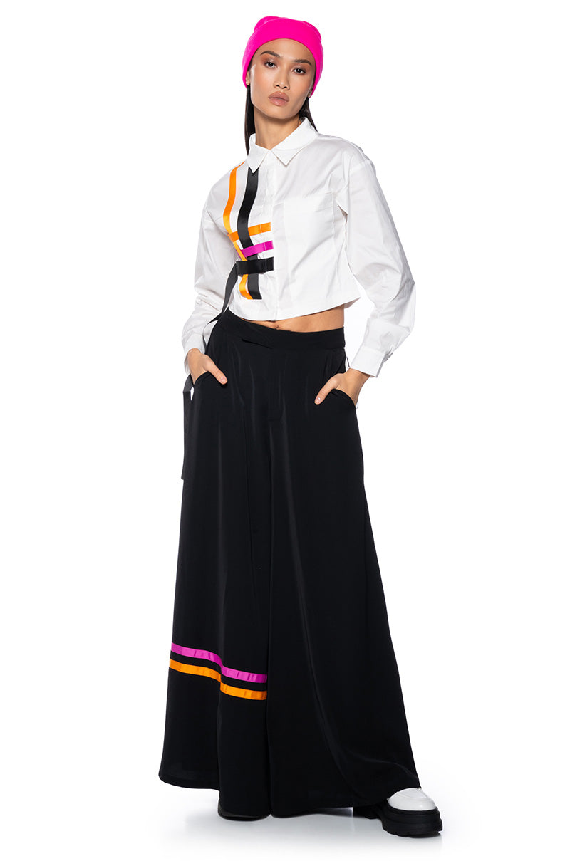 INSEPARABLE BUTTON DOWN STRIPED POPLIN SHIRT