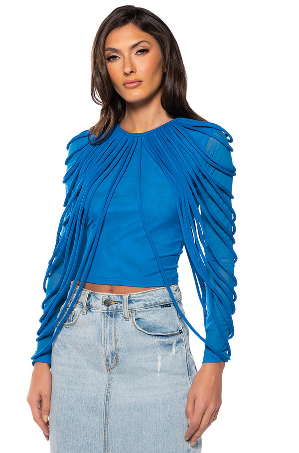 INTO THE BLUE ROPE DETAIL TOP