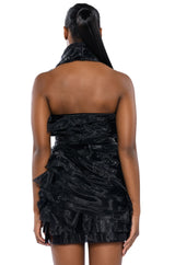 ISADORA BELTED HALTER NECK MINI DRESS