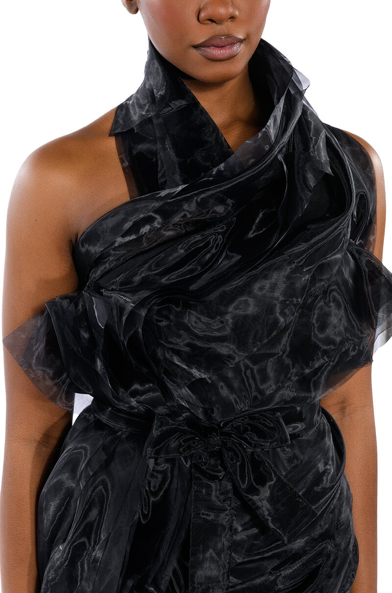 ISADORA BELTED HALTER NECK MINI DRESS