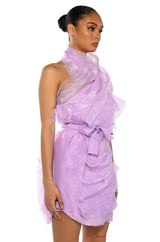 ISADORA BELTED HALTER NECK MINI DRESS