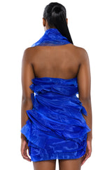 ISADORA BELTED HALTER NECK MINI DRESS