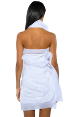 ISADORA BELTED HALTER NECK MINI DRESS