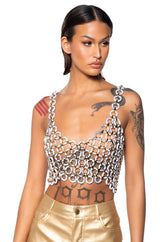 ISLAND GIRL MARBLED CHAIN LAYERING BRA