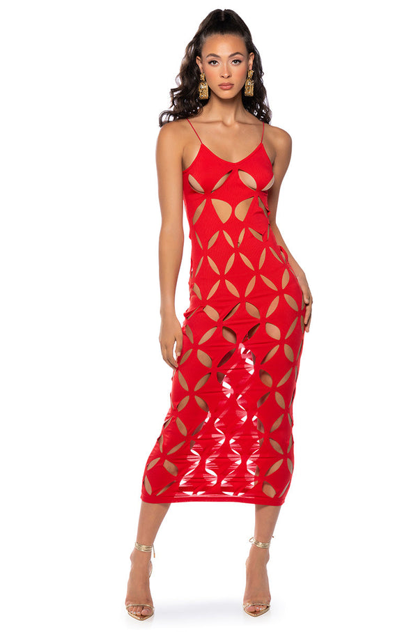 ISLAND VIBES CUTOUT TANK MAXI DRESS