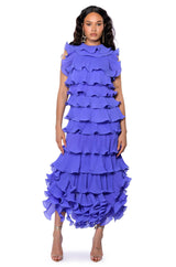 IT'S GIVING FLUTED MAXI DRESS