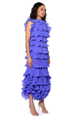 IT'S GIVING FLUTED MAXI DRESS