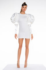 IT'S THE SLEEVES FOR ME BANDAGE MINI DRESS