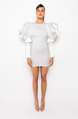 IT'S THE SLEEVES FOR ME BANDAGE MINI DRESS