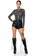 IVY RHINESTONE MESH TOP