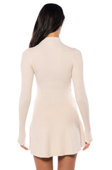 JACIE MOCK COLLAR KNIT MINI DRESS