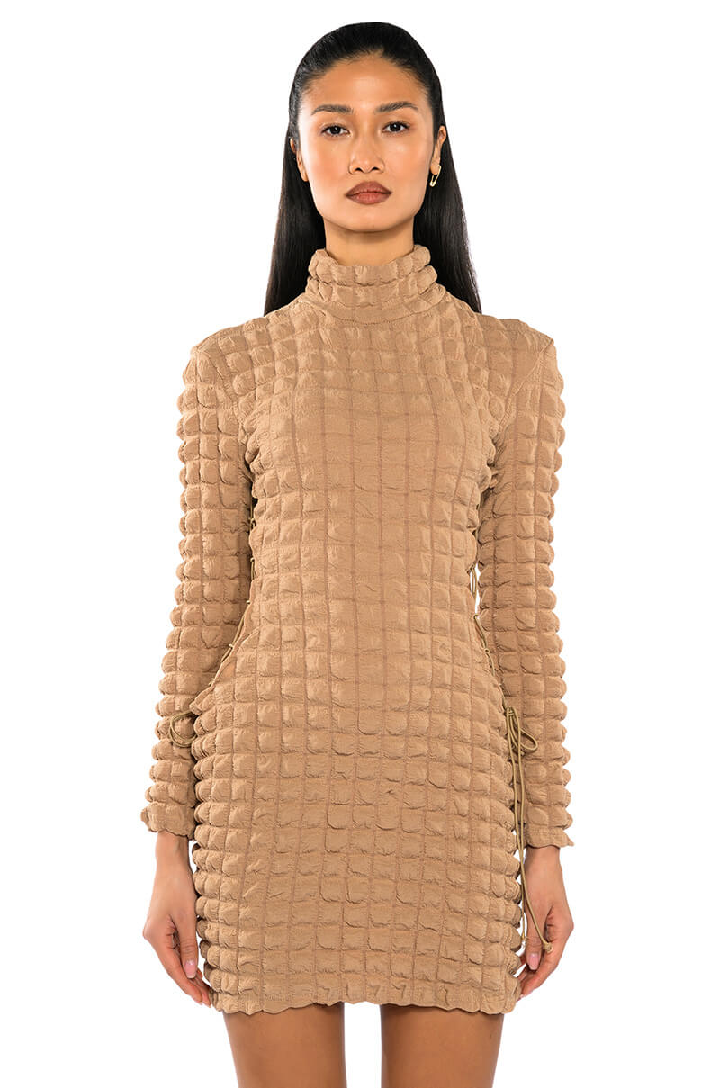 JACQUELINE TEXTURED MINI DRESS
