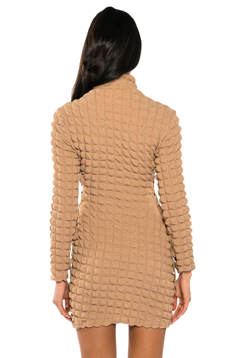JACQUELINE TEXTURED MINI DRESS