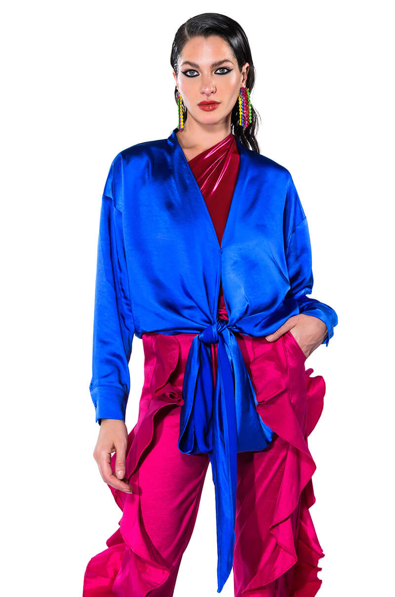 JAN TIE FRONT BLOUSE