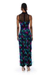 JAZZED UP FEATHER MAXI DRESS