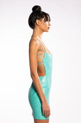 JEN TEXTURED OPEN BACK MINI DRESS