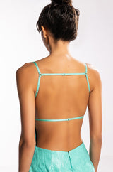 JEN TEXTURED OPEN BACK MINI DRESS
