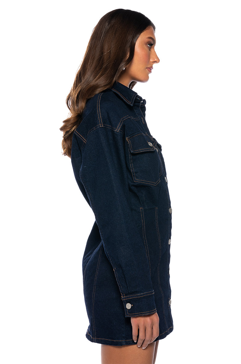 JESS DENIM MINI DRESS