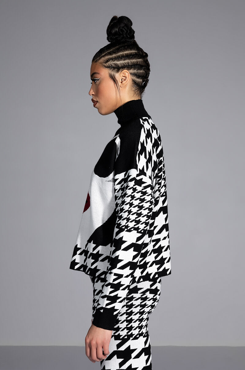 JET SET MOCK NECK SWEATER