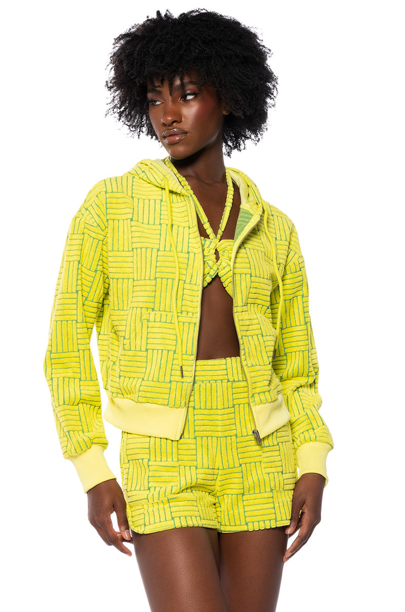 JET SET TEXTURED HOODIE