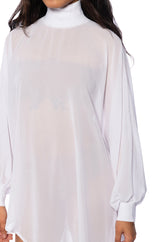 JUNE ASYMMETRICAL MIDI DRESS IN WHITE