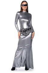 JUST LIKE MAGIC SLINKY DENIM MAXI SKIRT