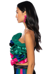 JUST MY LUCK LAYERED RUFFLE TOP