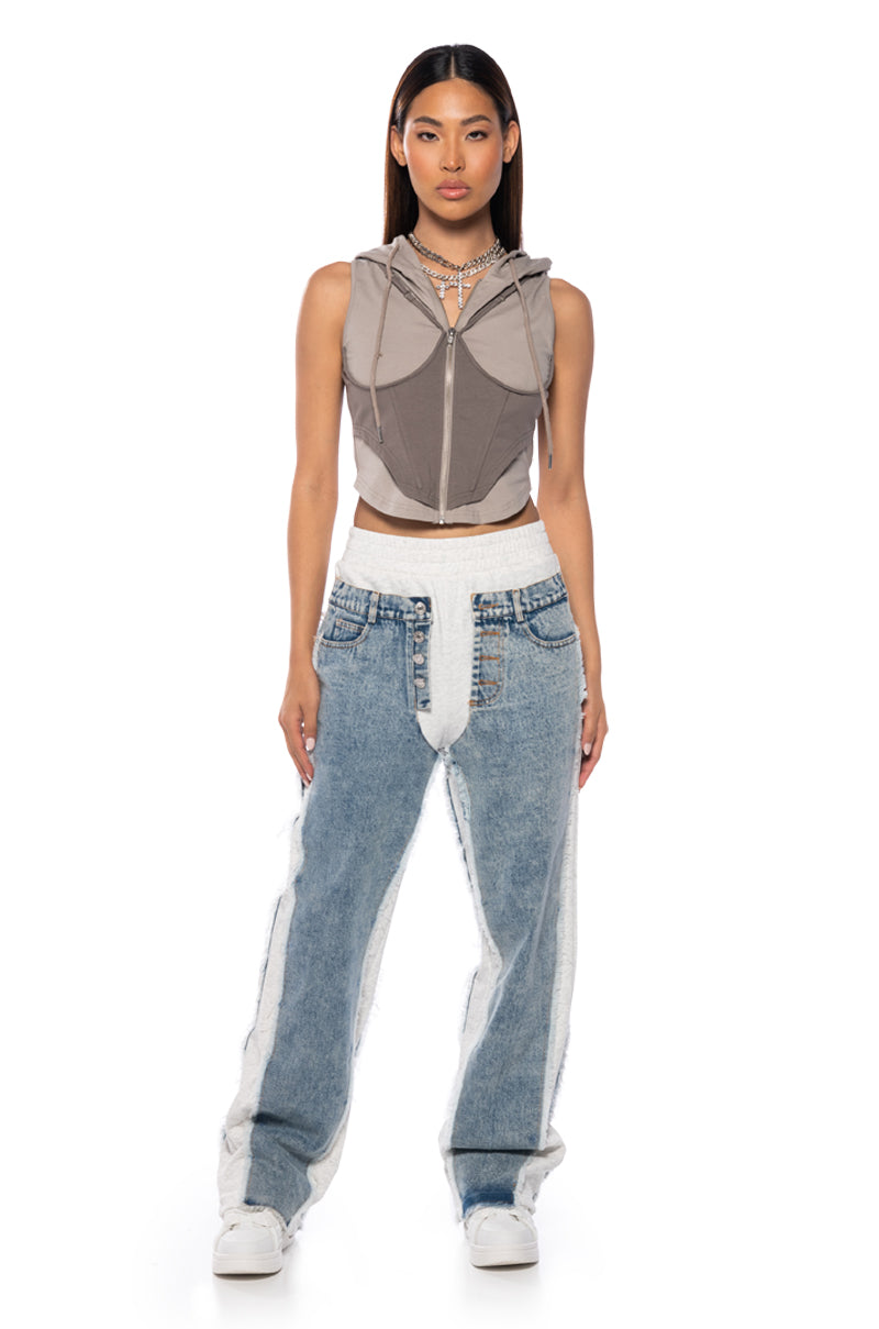 KAI CORSET HOODED TANK TOP