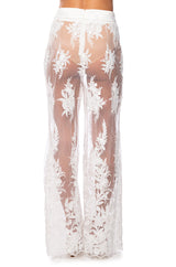 KAI LACE TROUSER IN WHITE
