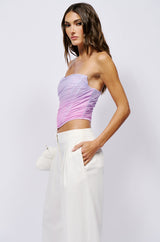 KALEIDOSCOPE EFFECT MESH OMBRE CORSET