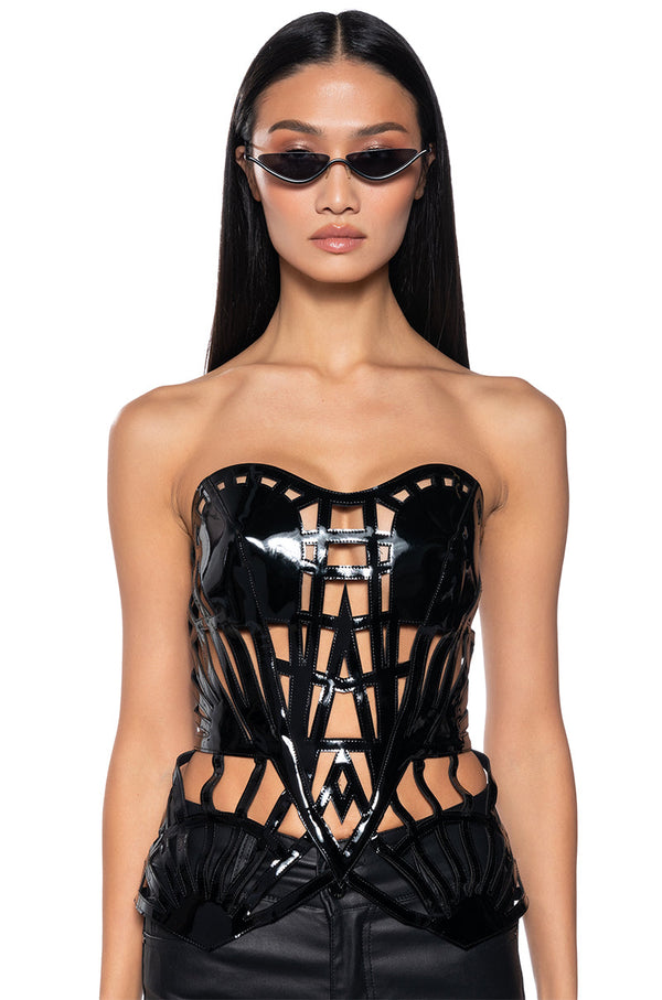 KARMA VINYL CORSET TOP