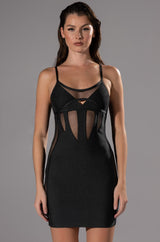 KAT MINI DRESS WITH MESH DETAIL