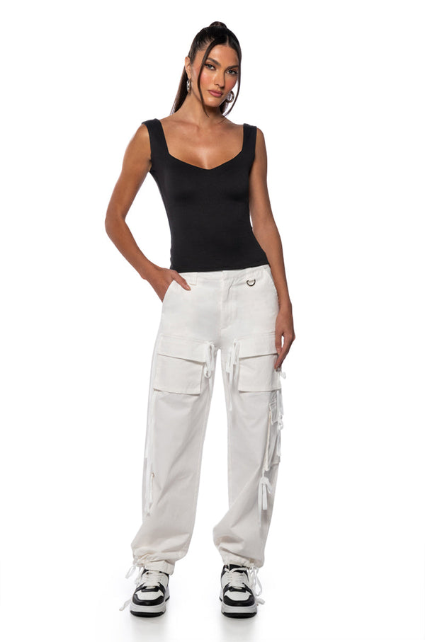 KAYA SWEETHEART CUT LOW BACK TANK TOP