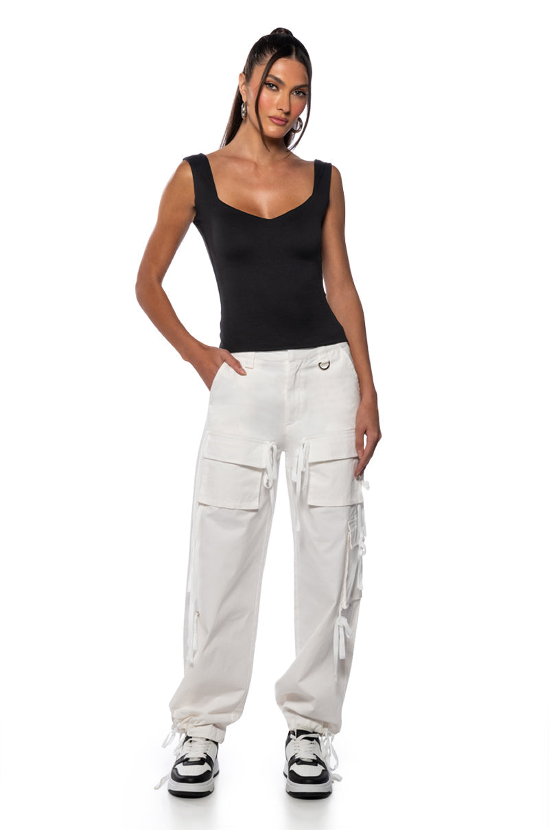 KAYA SWEETHEART CUT LOW BACK TANK TOP