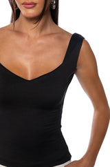 KAYA SWEETHEART CUT LOW BACK TANK TOP