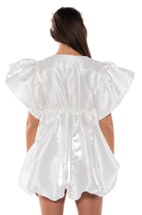 KEEP IT SIMPLE BABY DOLL RUFFLE SLEEVE MINI DRESS