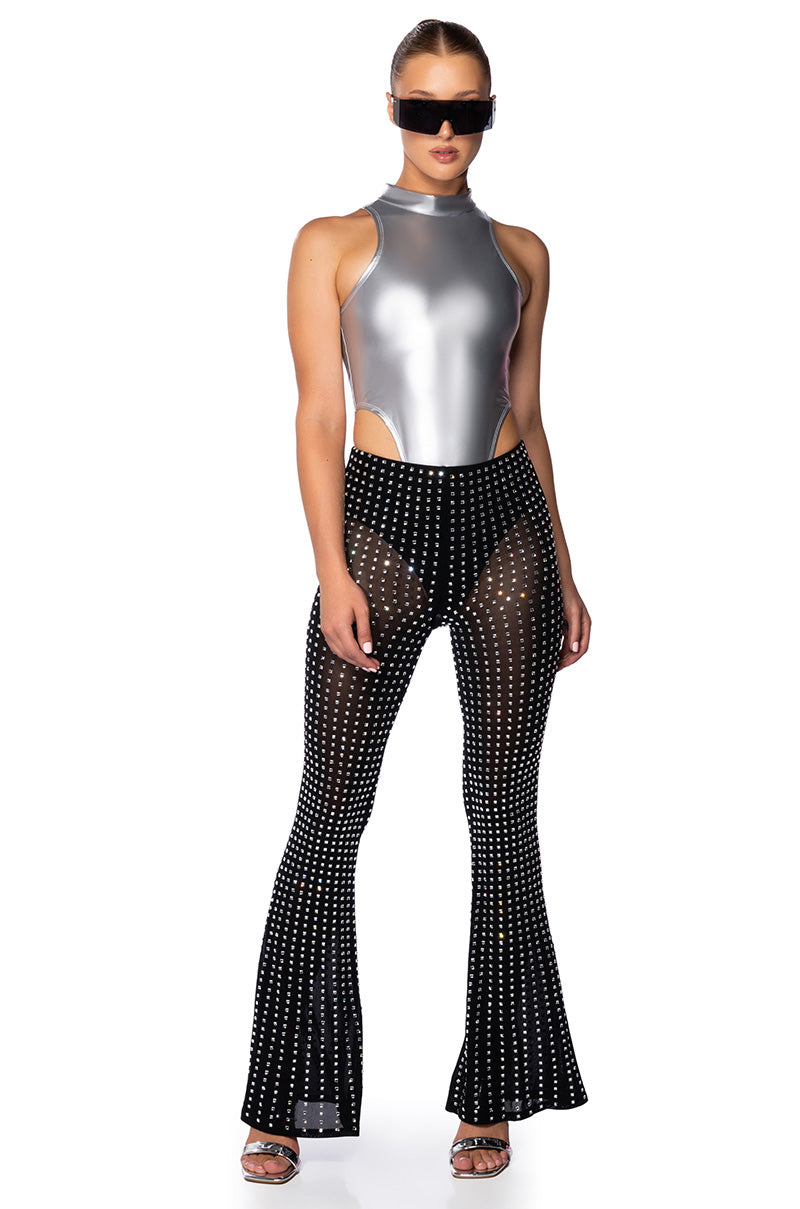KEEP THAT SAME ENERGY METALLIC SLEEVELESS BODYSUIT
