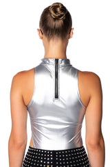 KEEP THAT SAME ENERGY METALLIC SLEEVELESS BODYSUIT