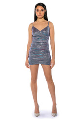KEEP UP ULTRA SHIMMER STRAPLESS MINI DRESS