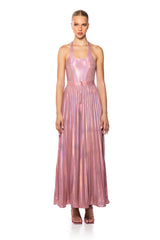 KEIRA METALLIC SLEEVELESS BODYSUIT IN PINK
