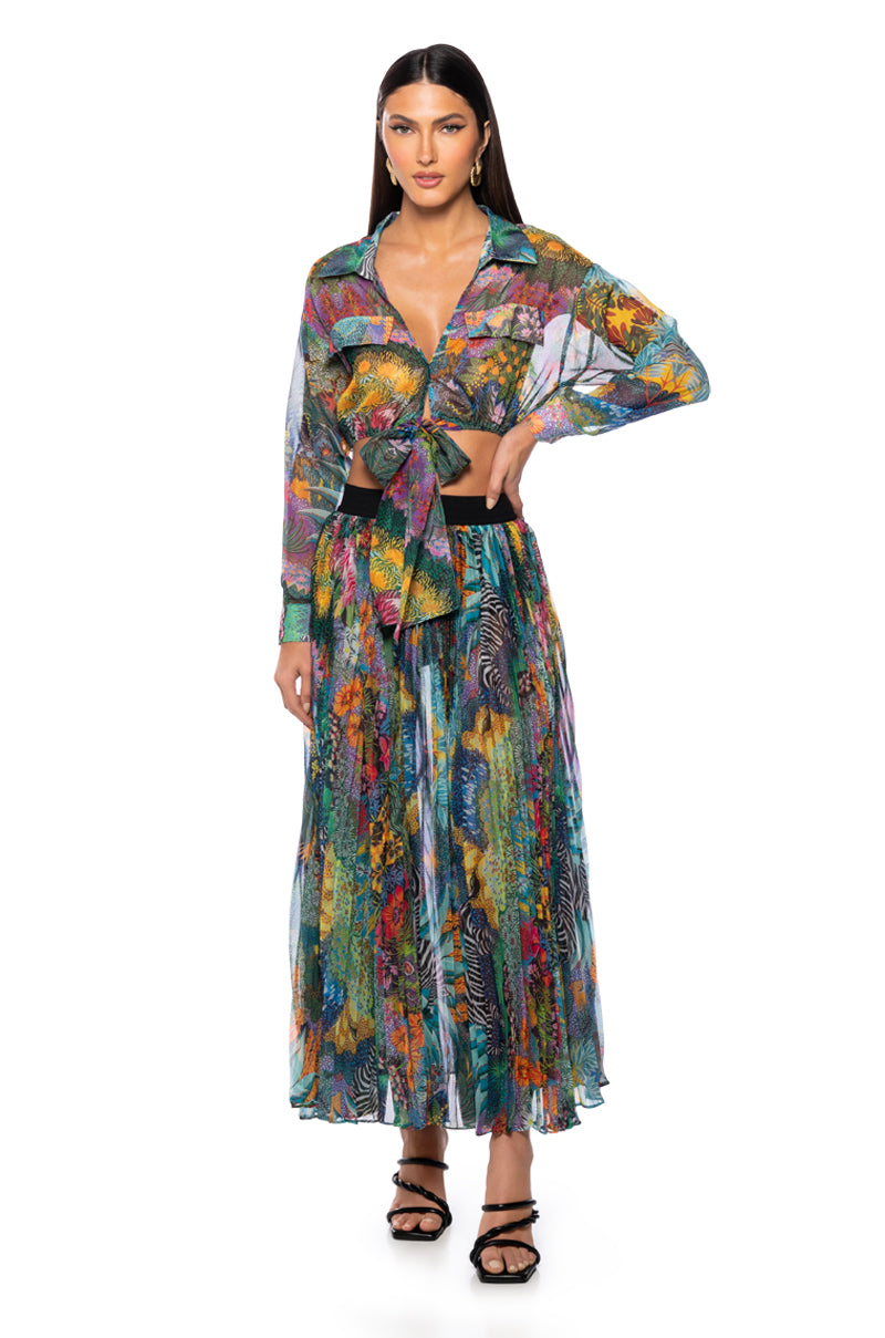 KERRIE SHEER TIE FRONT TOP