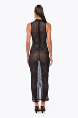 KIKI HIGH NECK LACE MAXI DRESS