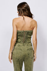 KILL THE LIGHTS DENIM CORSET TOP