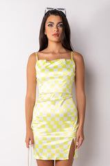 CLASSIC MINI DRESS WITH SLIT