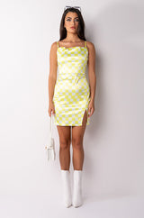 CLASSIC MINI DRESS WITH SLIT