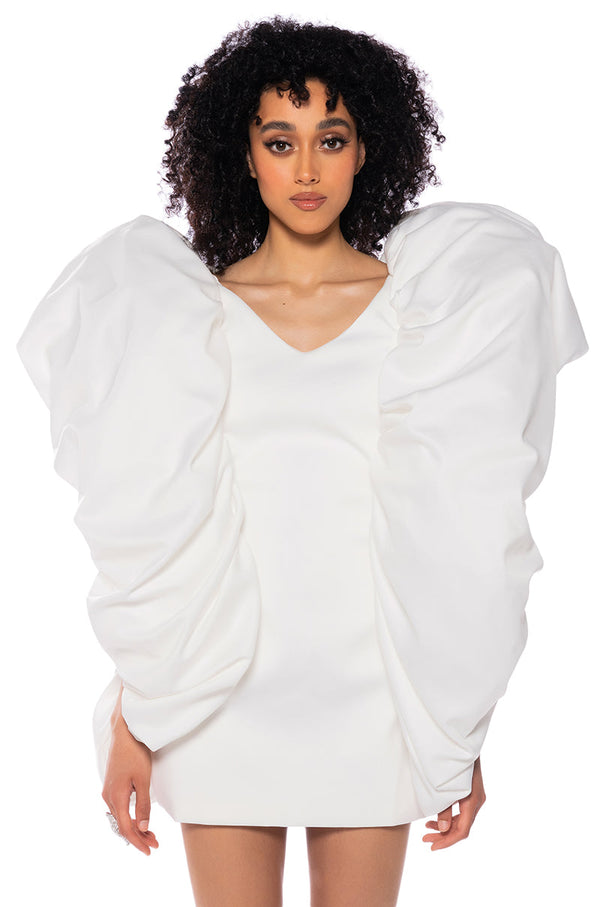 EVELYN PUFF FULL SLEEVE MINI DRESS