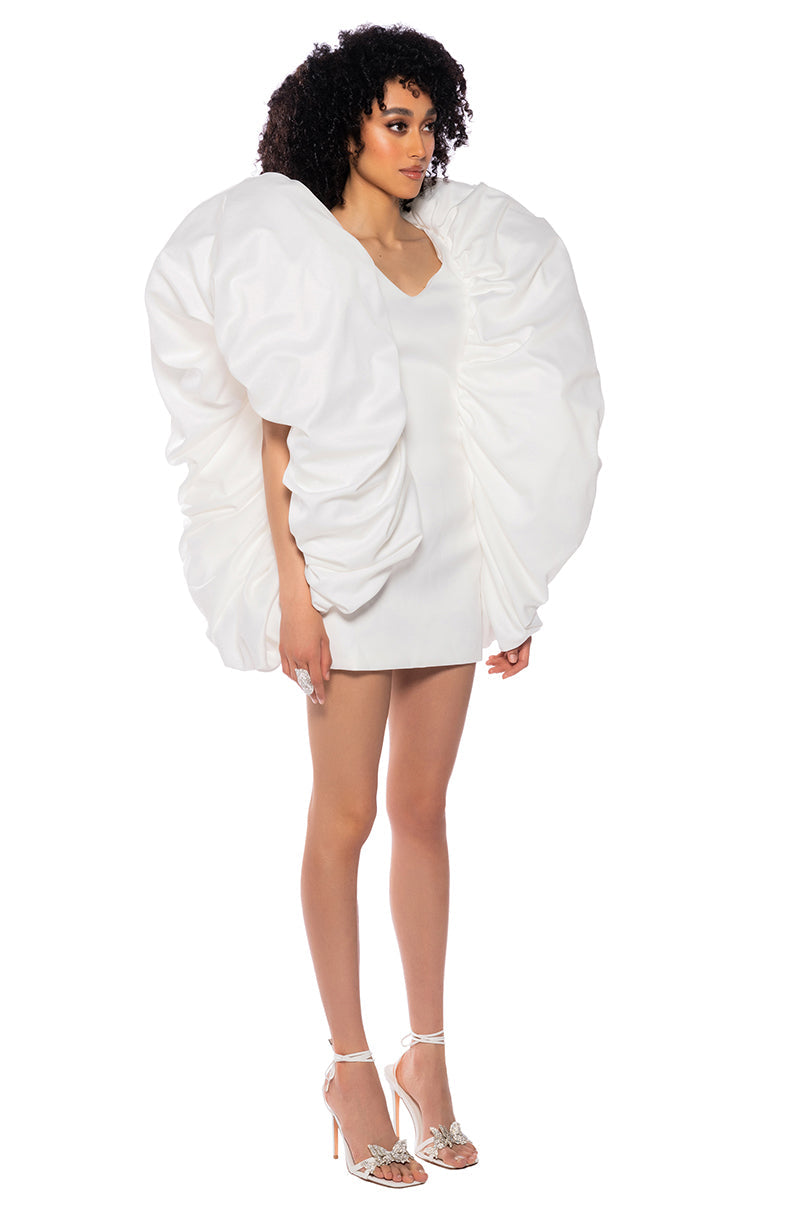 EVELYN PUFF FULL SLEEVE MINI DRESS