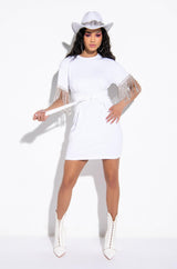 KISS THE RING FRINGE T-SHIRT DRESS